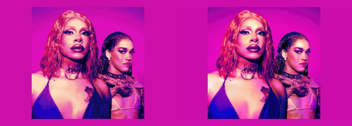 One more slideshow frame off the disc, featuring the queens, shown side by side