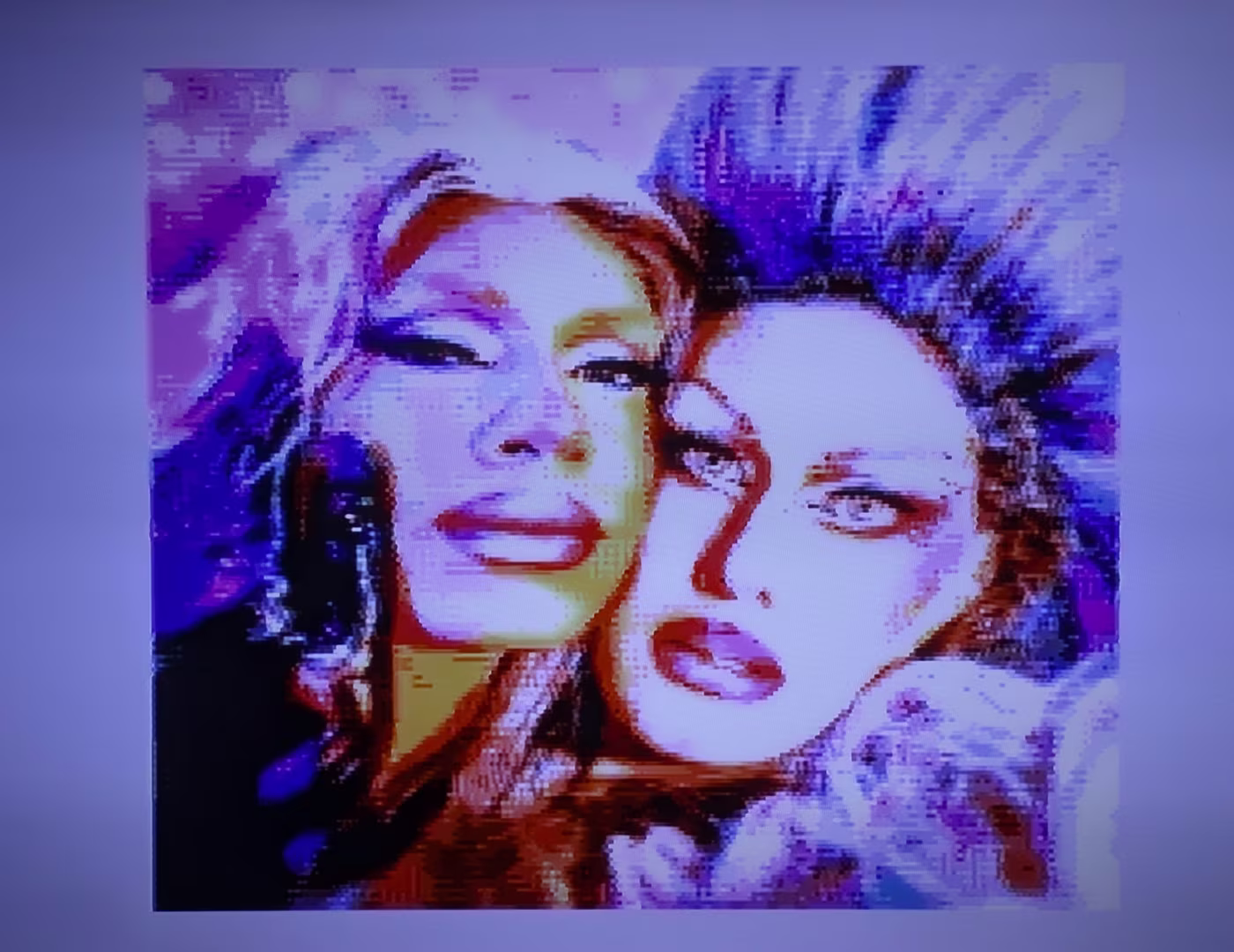 A Divacore frame in 16 colors on a regular CD+G player, a Memorex karaoke machine